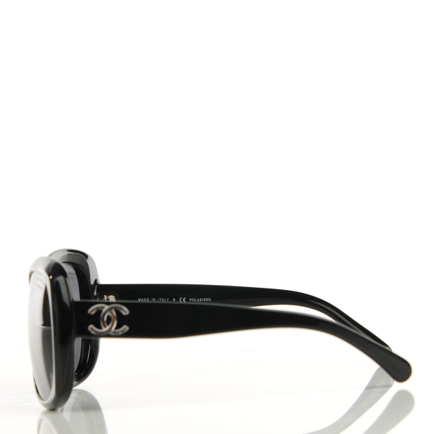 Chanel CC Polarized Sunglasses 5183 Black 3 of 8