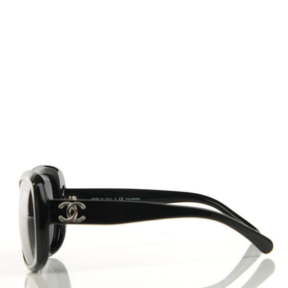 Chanel CC Polarized Sunglasses 5183 Black 3 of 8