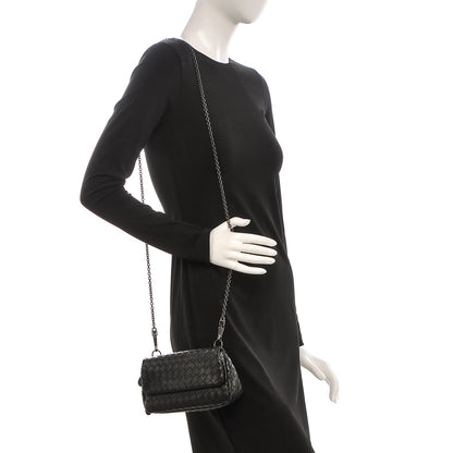 Bottega Veneta Nappa Intrecciato Mini Chain Messenger Black 2 of 10