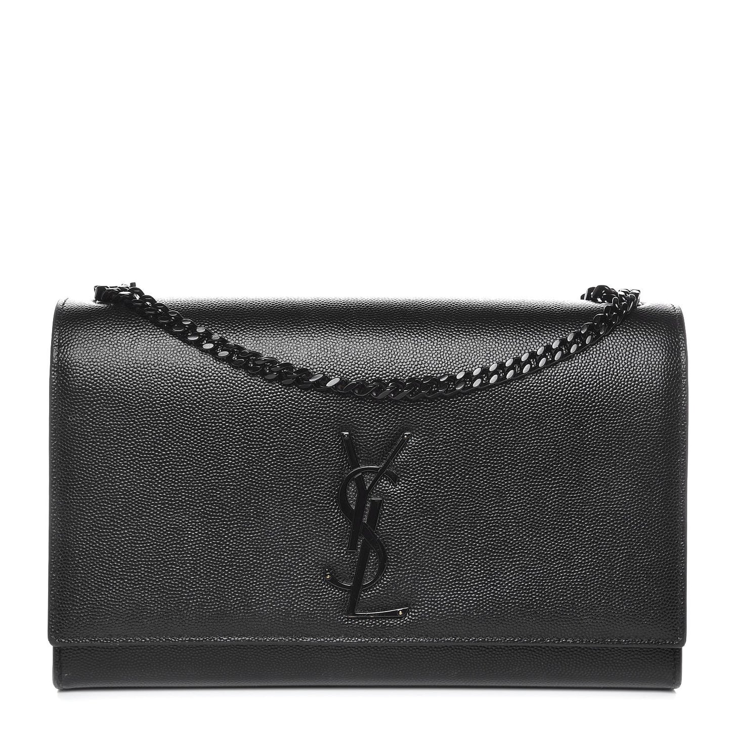 Grain De Poudre Medium Classic Monogram Kate Satchel Black