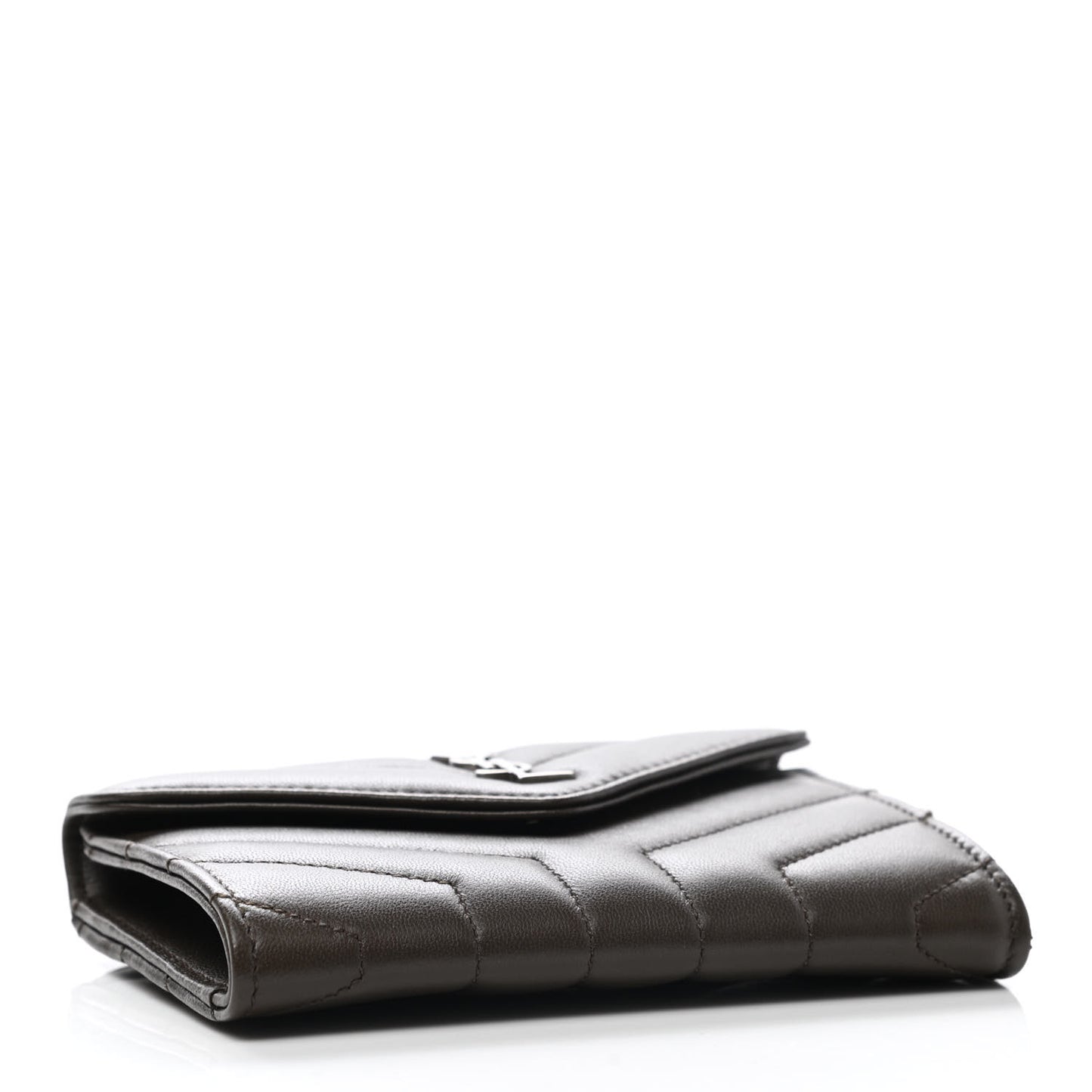Lambskin Y Quilted Monogram Small Loulou Envelope Wallet Faggio