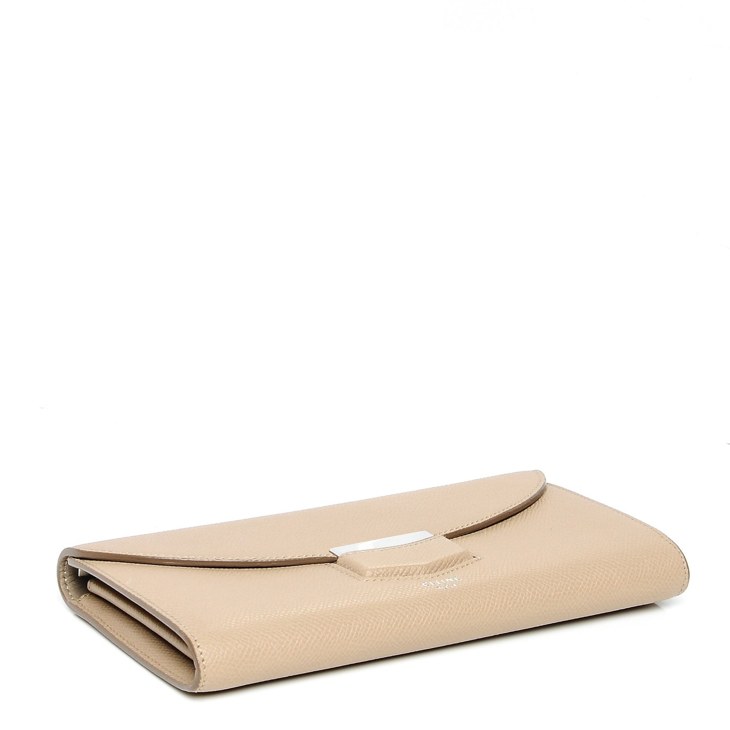 Grained Calfskin Large Trotteur Multifunction Flap Wallet Light Taupe