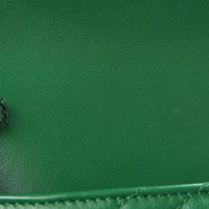Gucci Calfskin Matelasse Super Mini GG Marmont Shoulder Bag Emerald Green 11 of 13