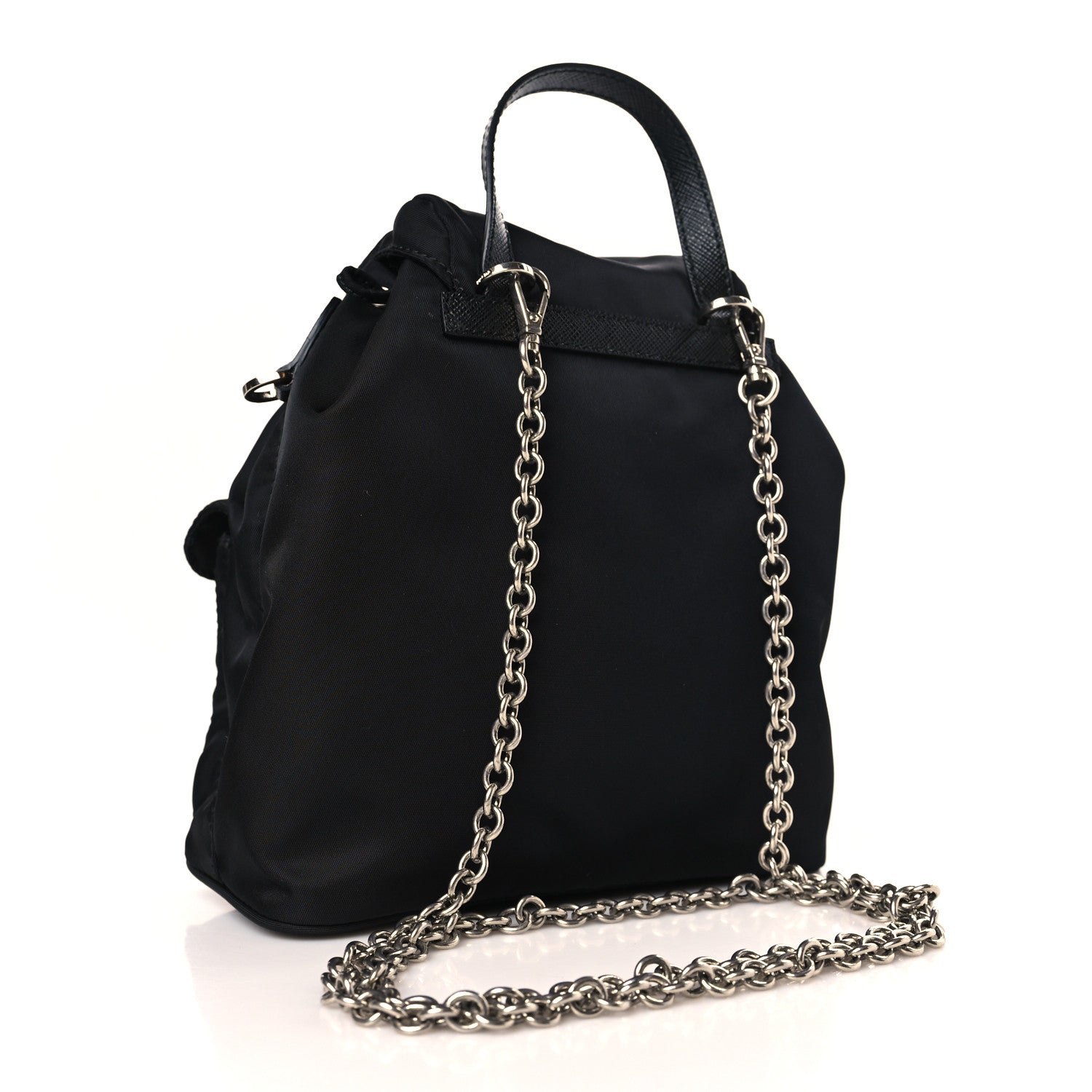 Prada Nylon Vela Mini Crossbody Backpack Black 3 of 9