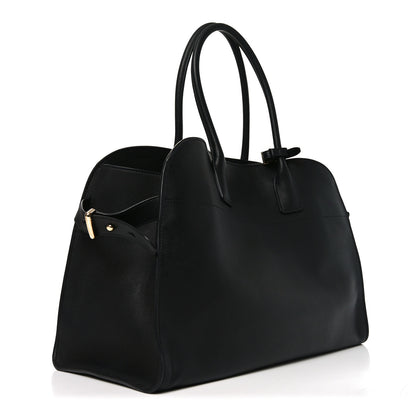 Prada Soft Grain Calfskin Large Tote Bag Black 3 of 9