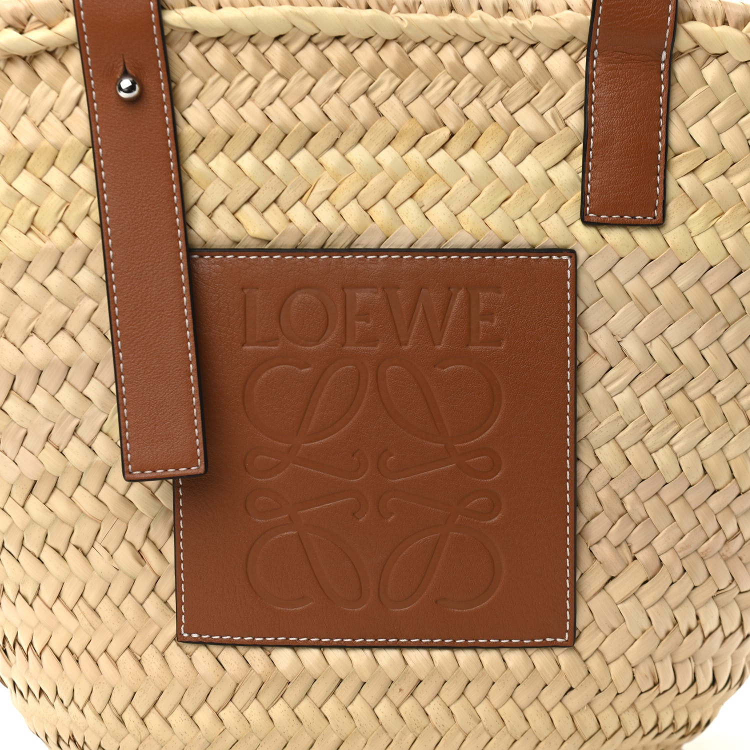 Loewe Raffia Basket Tote Bag Natural Tan 6 of 8