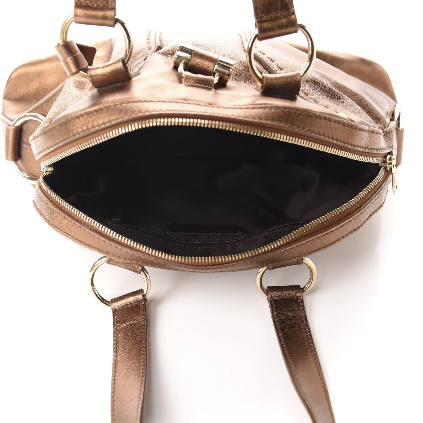 Metallic Calfskin Medium Muse Copper