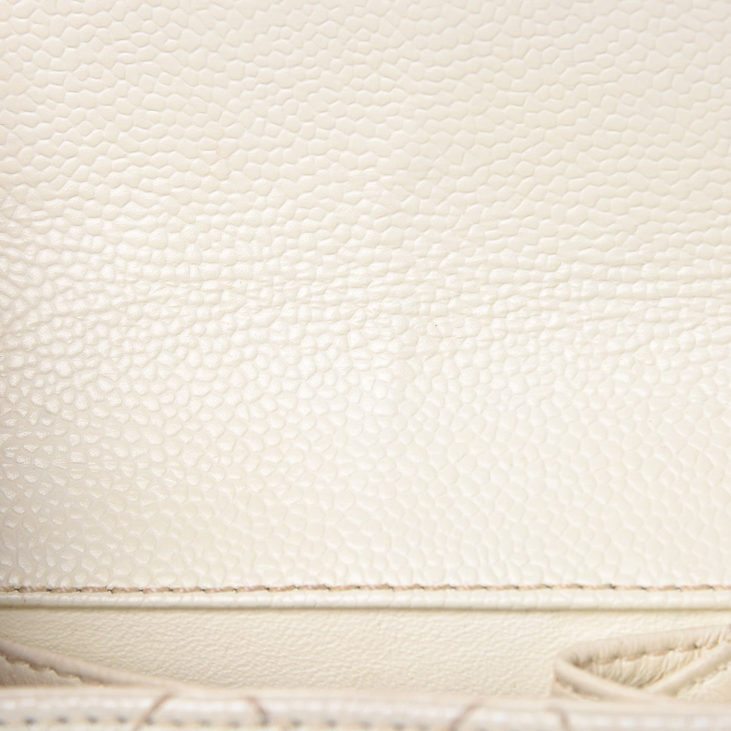 Caviar Quilted East West Flap White