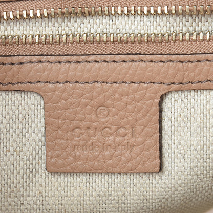 Gucci Pebbled Calfskin Medium Soho Flap Crossbody Camelia 6 of 9