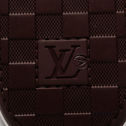 Louis Vuitton Mens Rubber Damier Keys Thong Sandals 6 Bordeaux 6 of 8