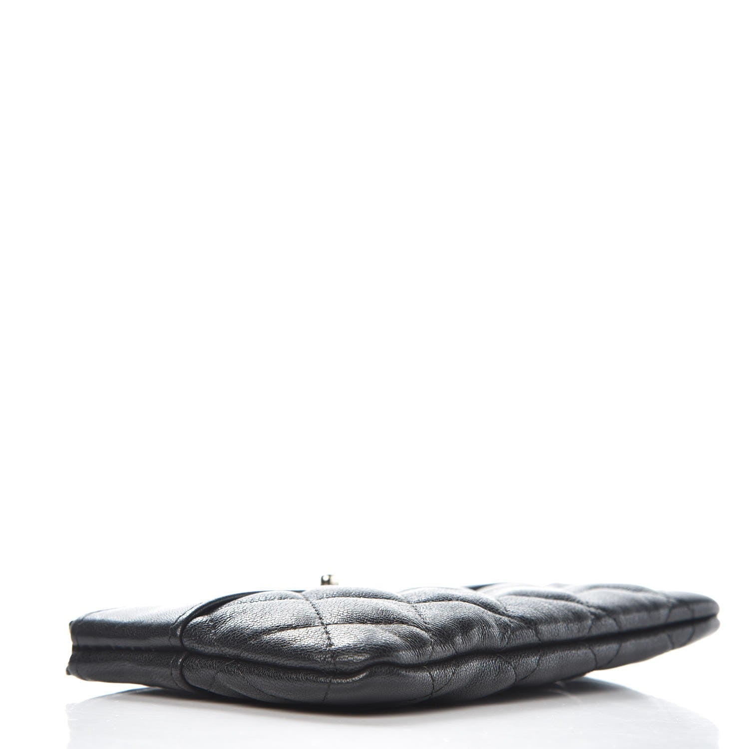 Chanel Sheepskin Quilted Small Vintage Mademoiselle Cosmetic Case Black 12 of 16