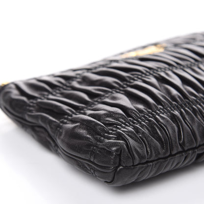 Prada Nappa Gaufre Chain Shoulder Bag Black 8 of 10