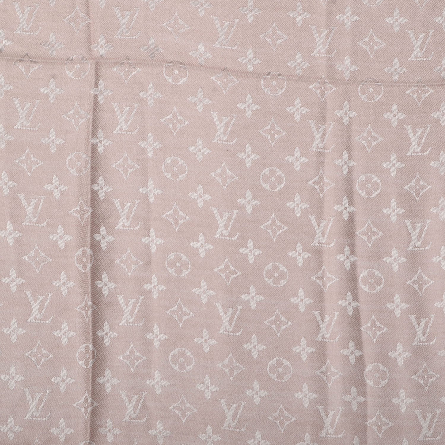 Louis Vuitton Silk Wool Monogram Denim Shawl Rose 1 of 5