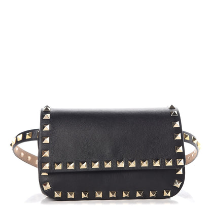 Valentino Garavani Calfskin Rockstud Belt Bag Black 1 of 11