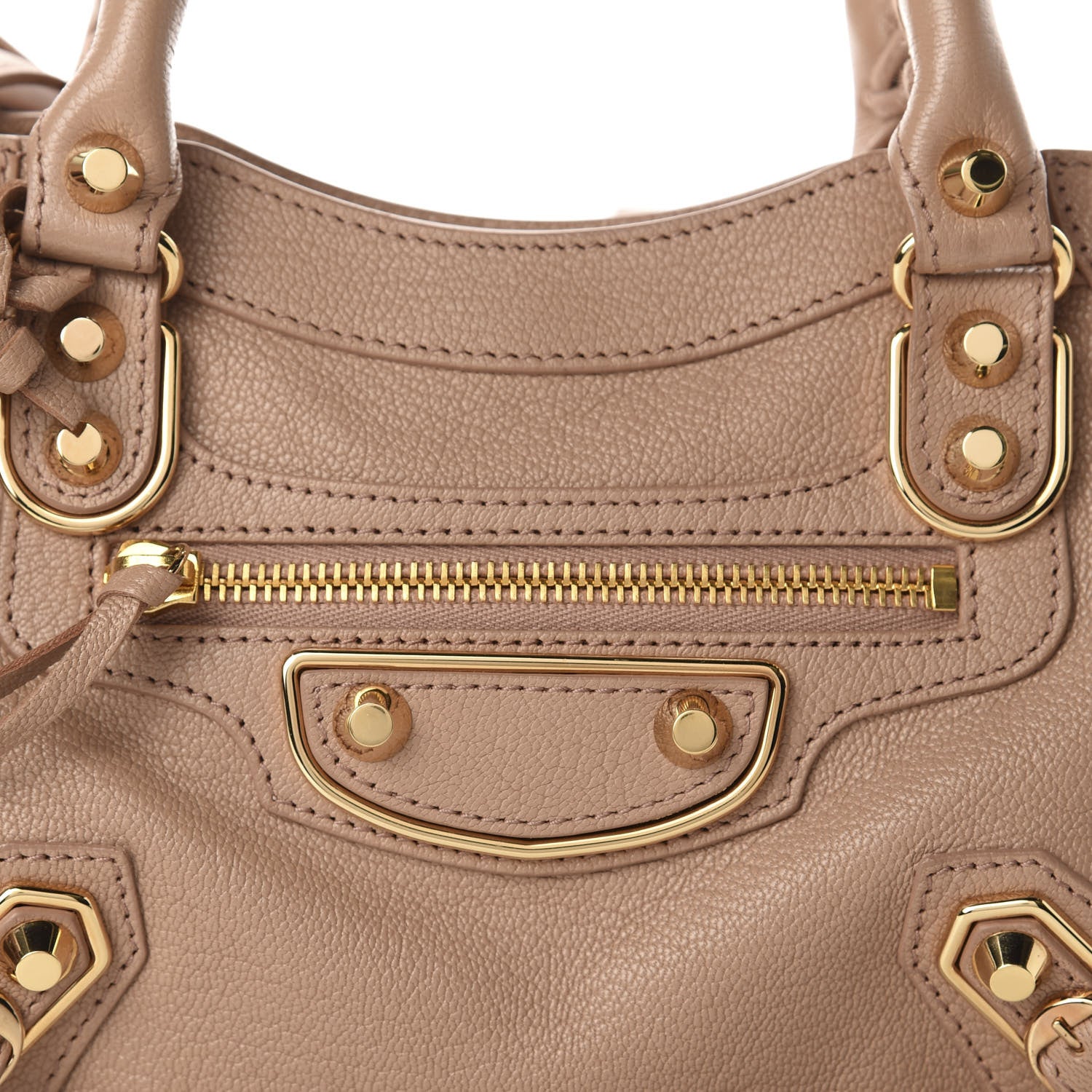Balenciaga Chevre Gold Metallic Edge Hardware Mini City Rose Des Sables 9 of 9