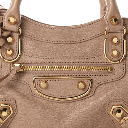 Balenciaga Chevre Gold Metallic Edge Hardware Mini City Rose Des Sables 9 of 9