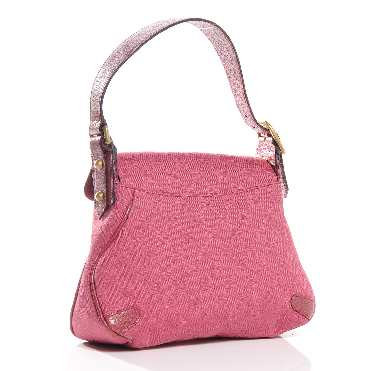 Monogram Horsebit Chain Flap Bag Fuchsia