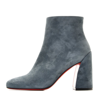 Christian Louboutin Veau Velours Turela 85 Ankle Boots 35 Tempete 1 of 11