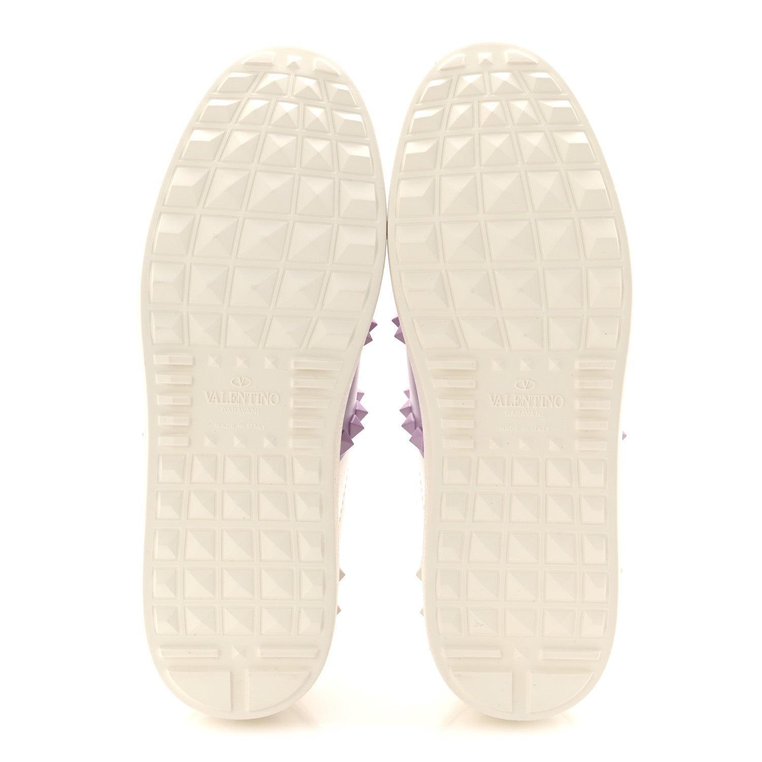 Valentino Garavani Calfskin Womens Rockstud Open Sneakers 37 White