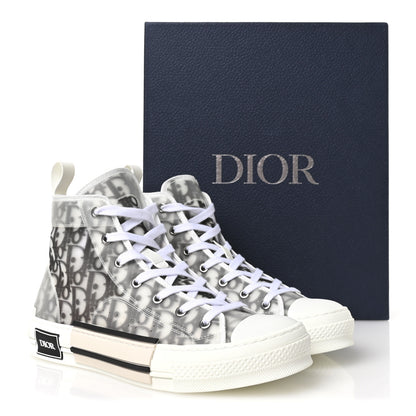 Christian Dior Technical Canvas Oblique B23 High Top Sneakers 41 White Black 8 of 8