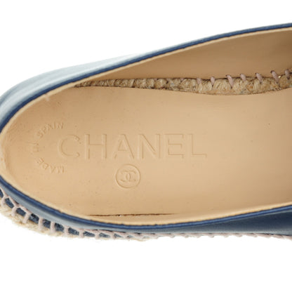 Chanel Lambskin CC Espadrilles 39 Dark Navy 6 of 8