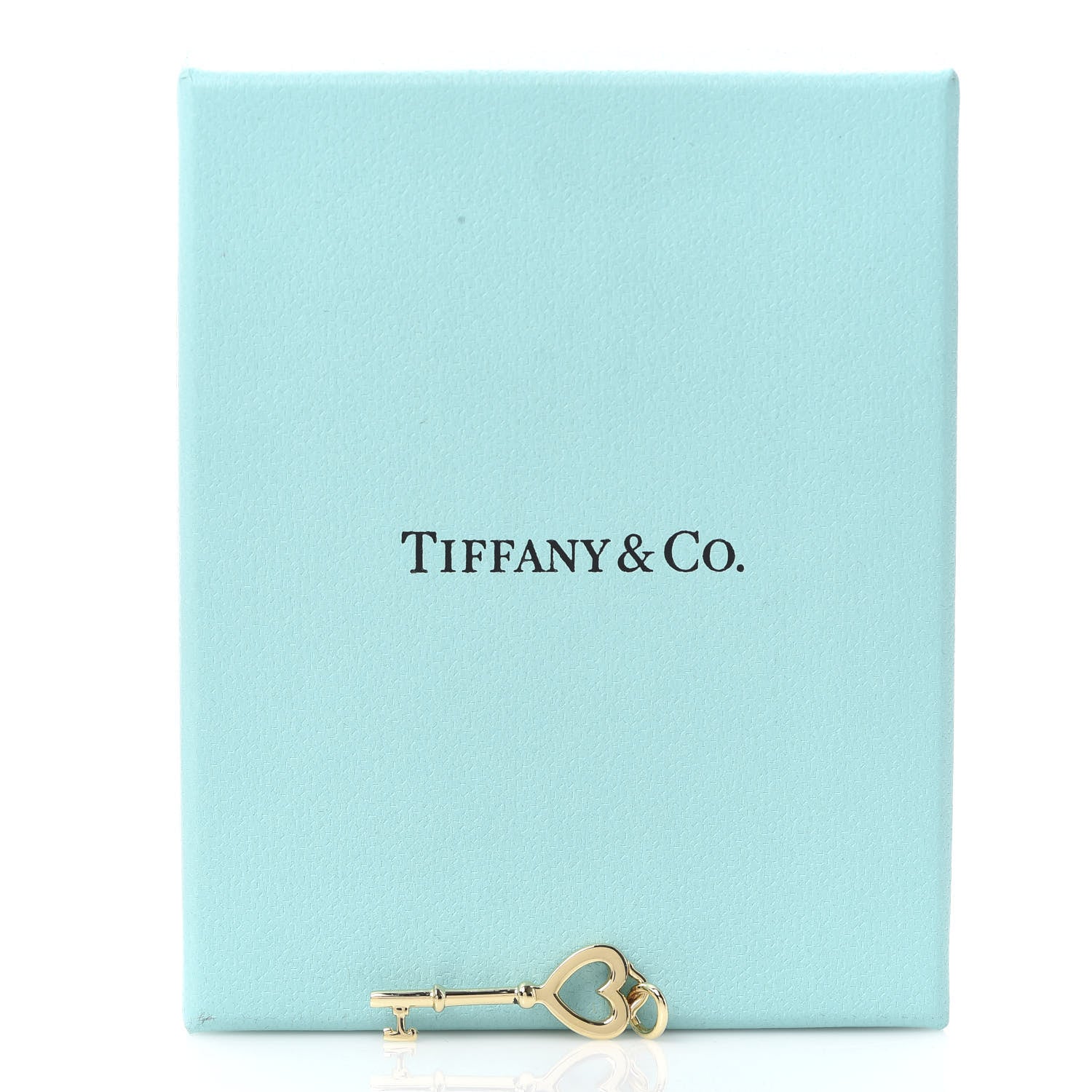 Tiffany 18K Yellow Gold Mini Heart Key Pendant 4 of 4