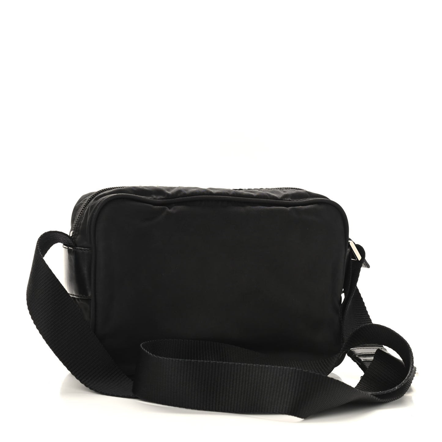 Nylon Tessuto Messenger Bag Black