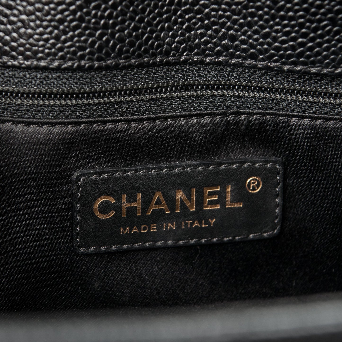 Caviar Quilted Grand Shopping Tote GST Black