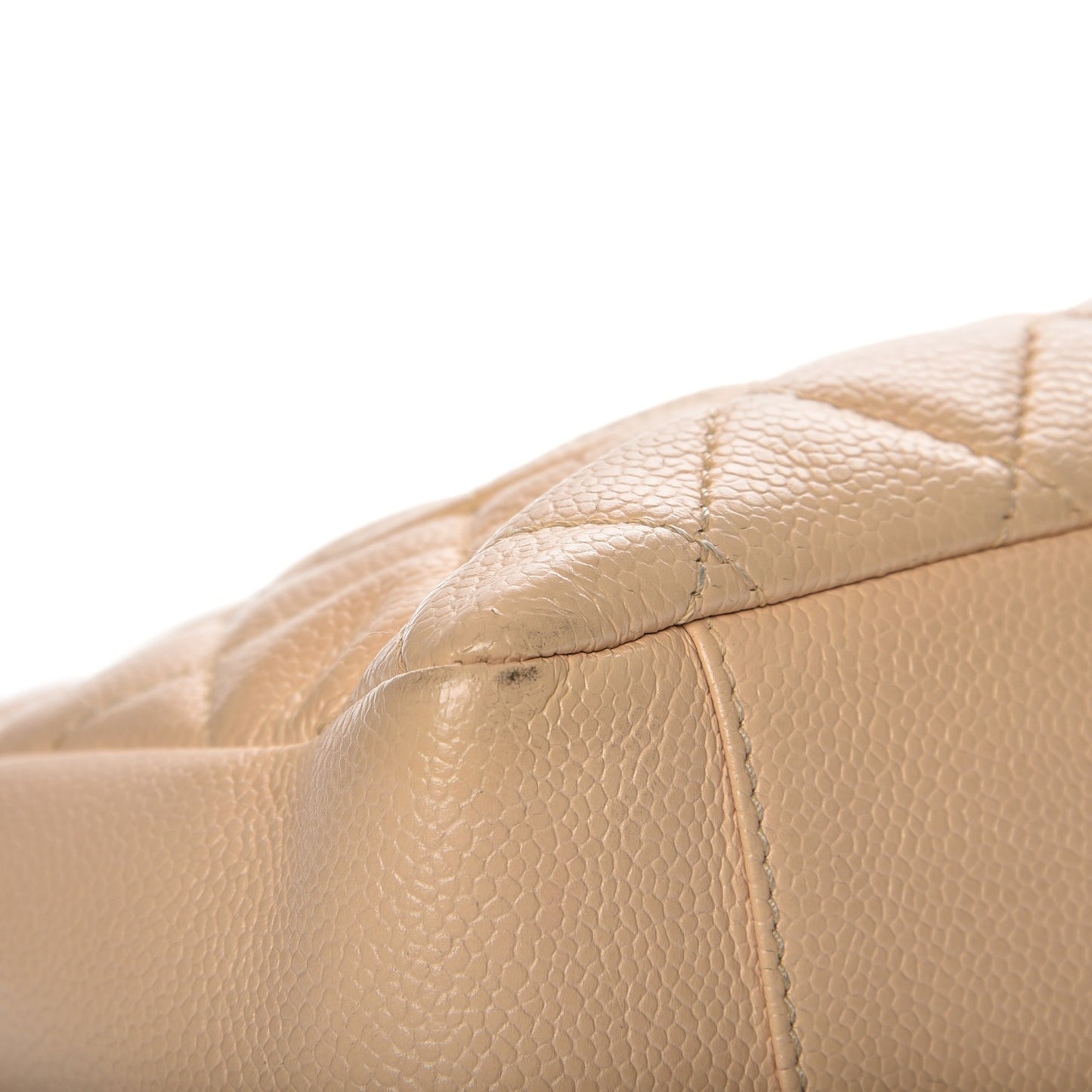 Caviar Quilted Grand Shopping Tote GST Beige Clair