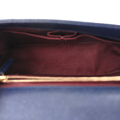 Chanel Caviar Chevron Quilted Small Coco Handle Flap Navy 5 of 11