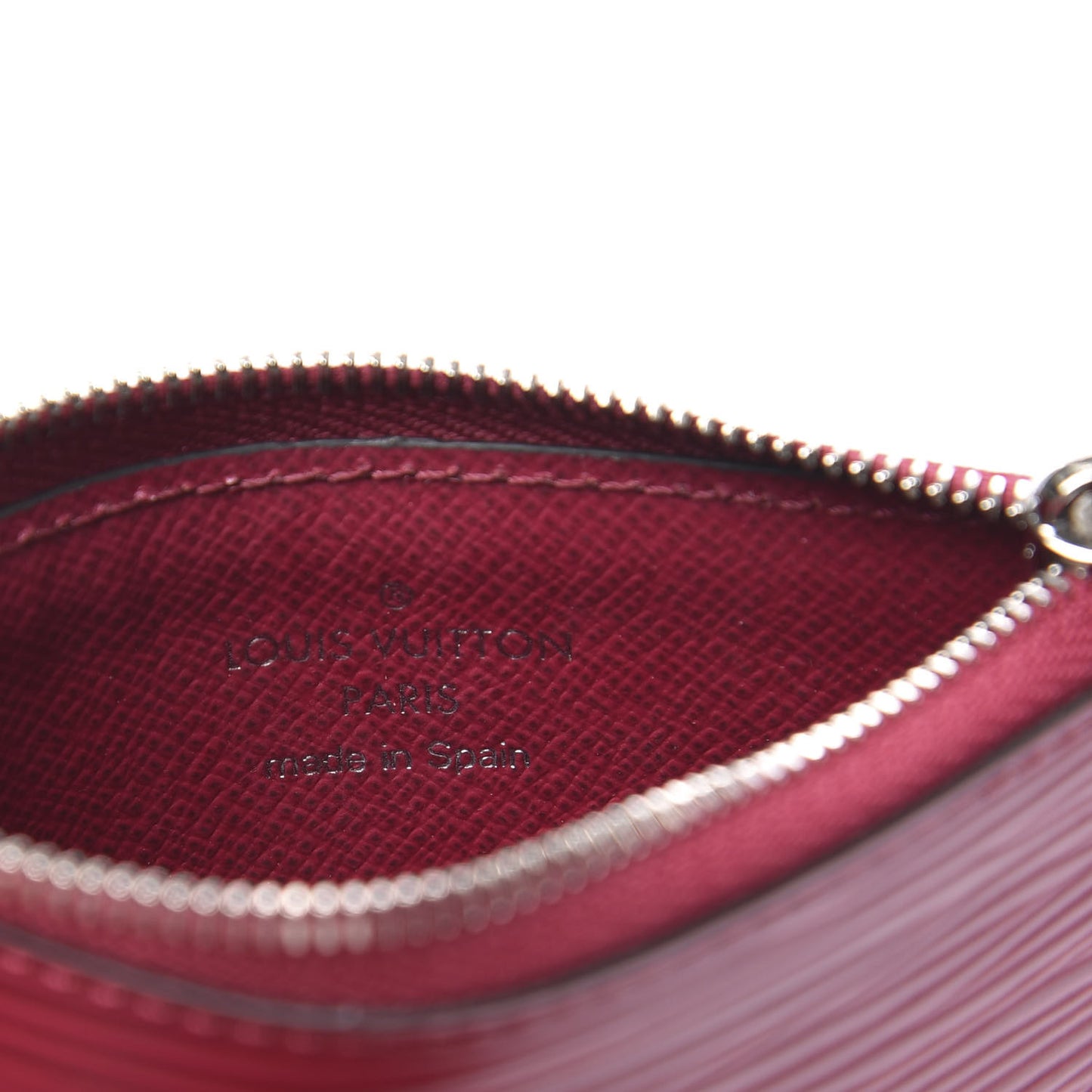 Epi Trio Card Case Wallet Rose Ballerine Rouge Fuchsia