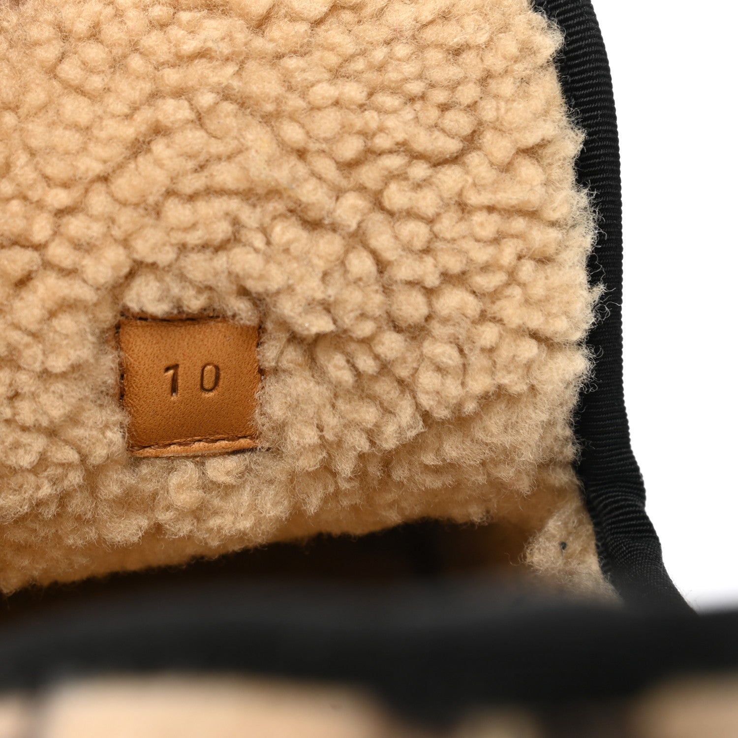 Gucci Covered Wool GG Monogram Mens Fria Horsebit Loafers 10 Beige Ebony Black Butterscotch 8 of 9