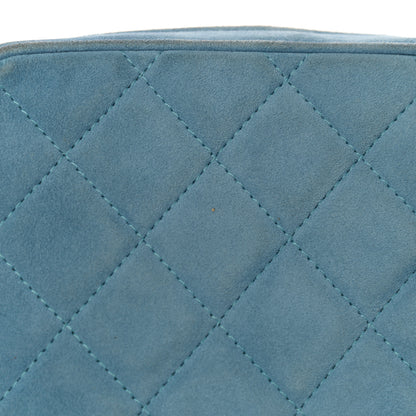 Chanel Suede Quilted Shoulder Bag Light Blue 19 of 20