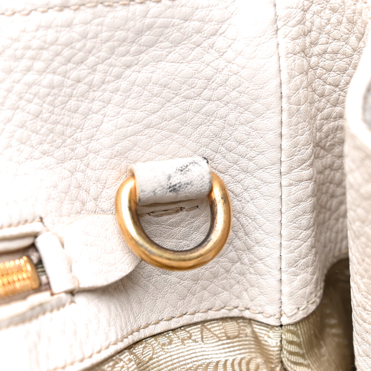 Prada Vitello Daino Top Handle Tote White 10 of 18