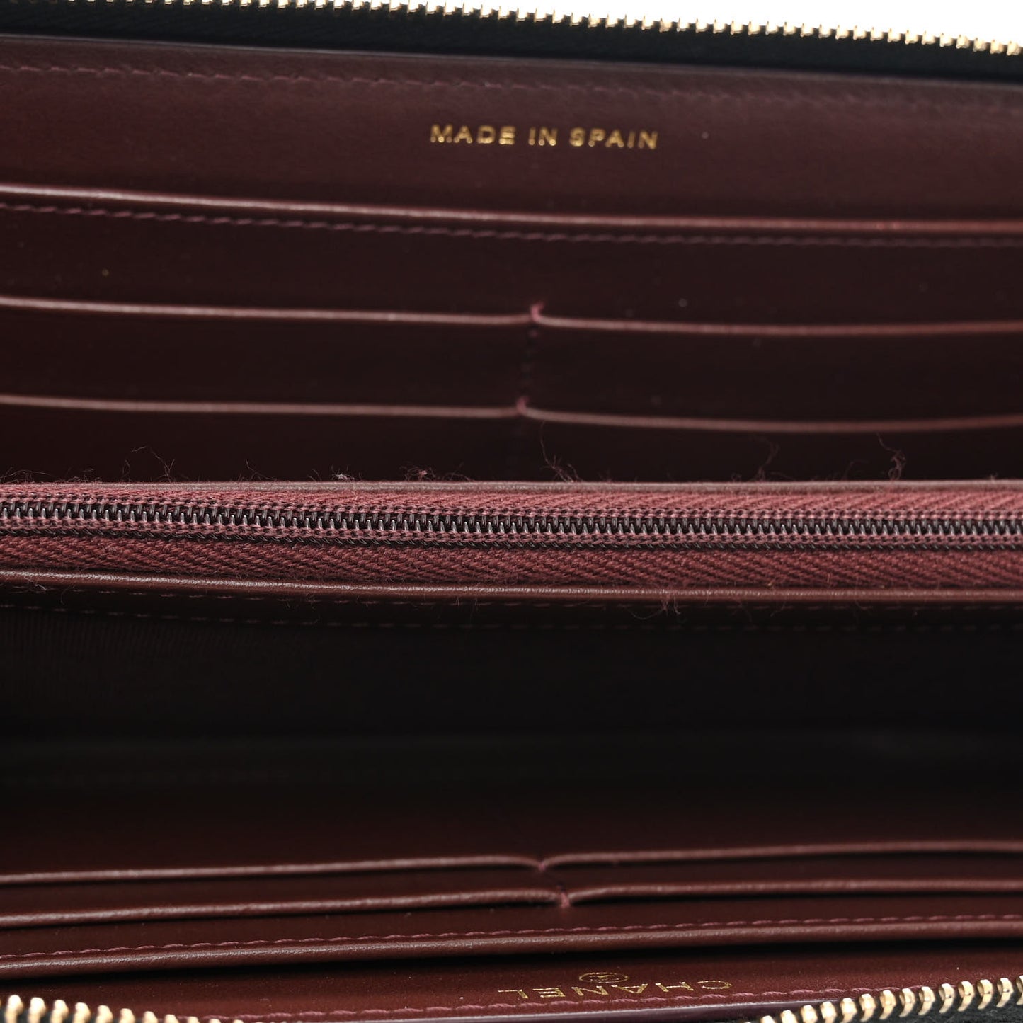 Caviar Quilted Large Gusset Zip Around Wallet Black