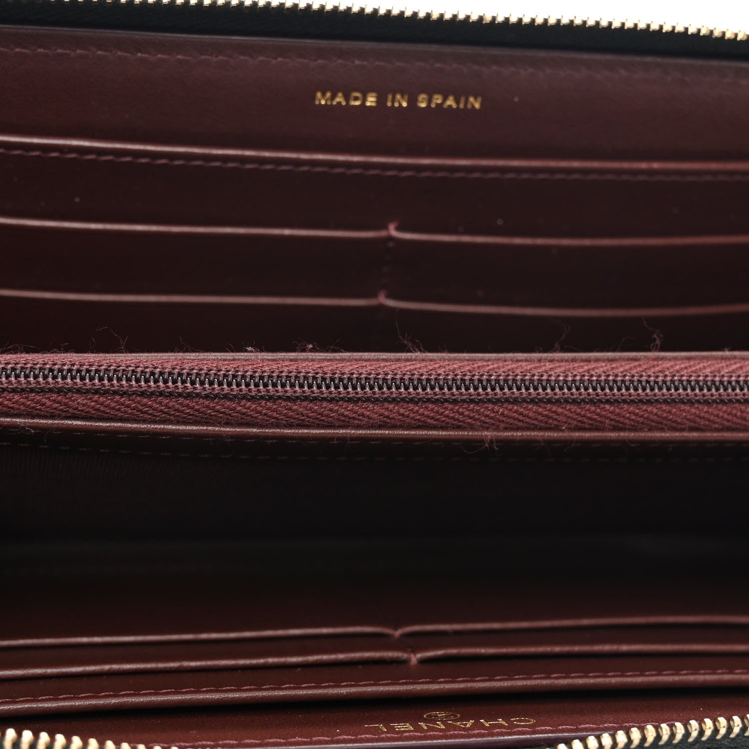 Chanel Caviar Quilted Large Gusset Zip Around Wallet Black 9 of 10