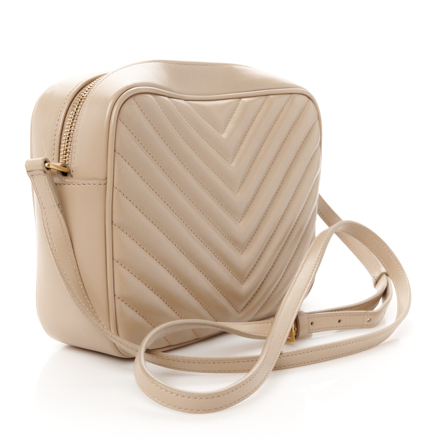 Calfskin Matelasse Monogram Lou Camera Bag Dark Beige