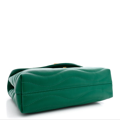 Louis Vuitton Calfskin New Wave Chain Bag MM NM Emerald 4 of 9
