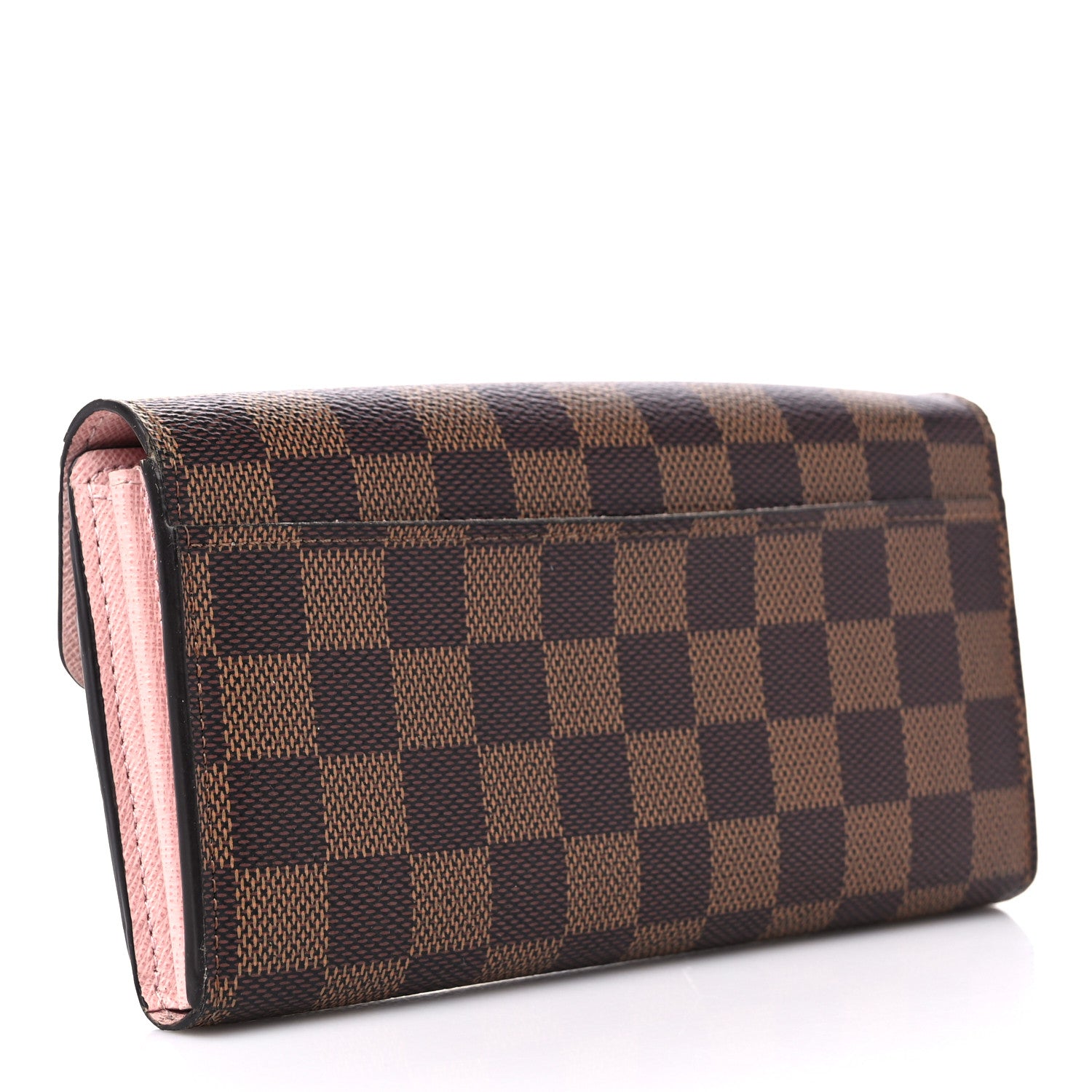 Louis Vuitton Damier Ebene Sarah Wallet NM Rose Ballerine 3 of 18