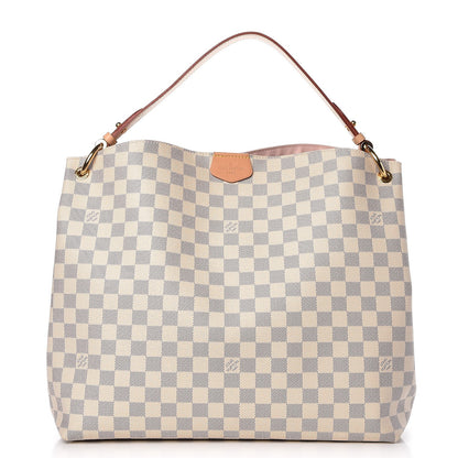 Louis Vuitton Damier Azur Graceful MM Rose Ballerine 1 of 7