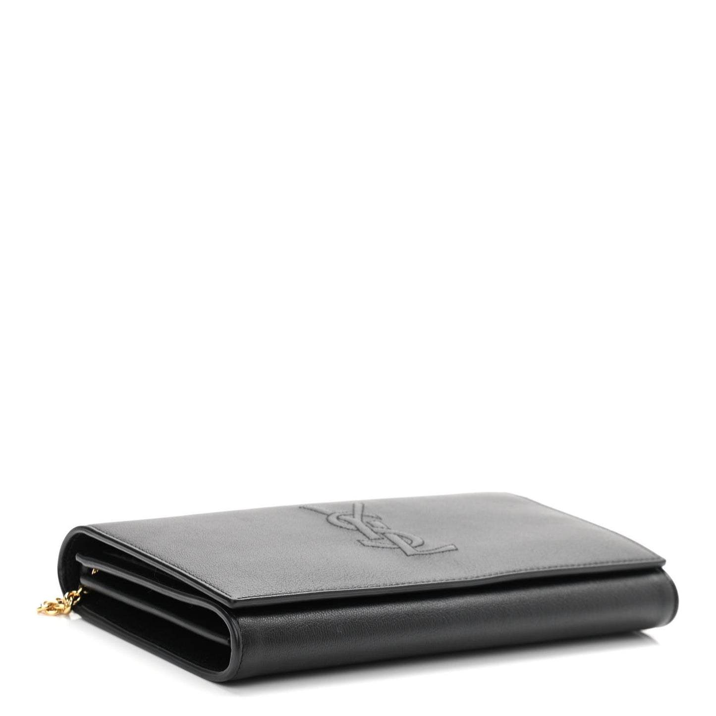 Calfskin Monogram Belle de Jour Chain Clutch Black