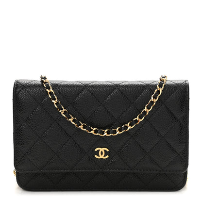 Chanel Caviar Quilted Wallet On Chain WOC Black 1 of 12
