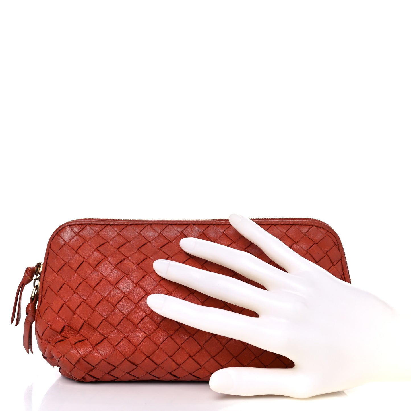 Nappa Intrecciato Cosmetic Case Red