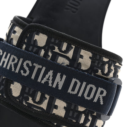 Christian Dior Nylon Oblique Dio(r)evolution Slide Sandals 36 Deep Blue 14 of 14