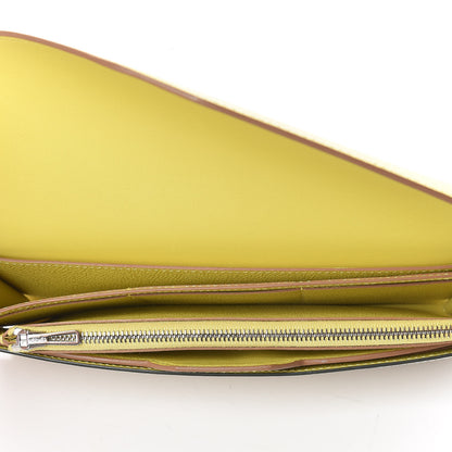 Hermes Epsom Passant Long Wallet Craie Lime 6 of 11