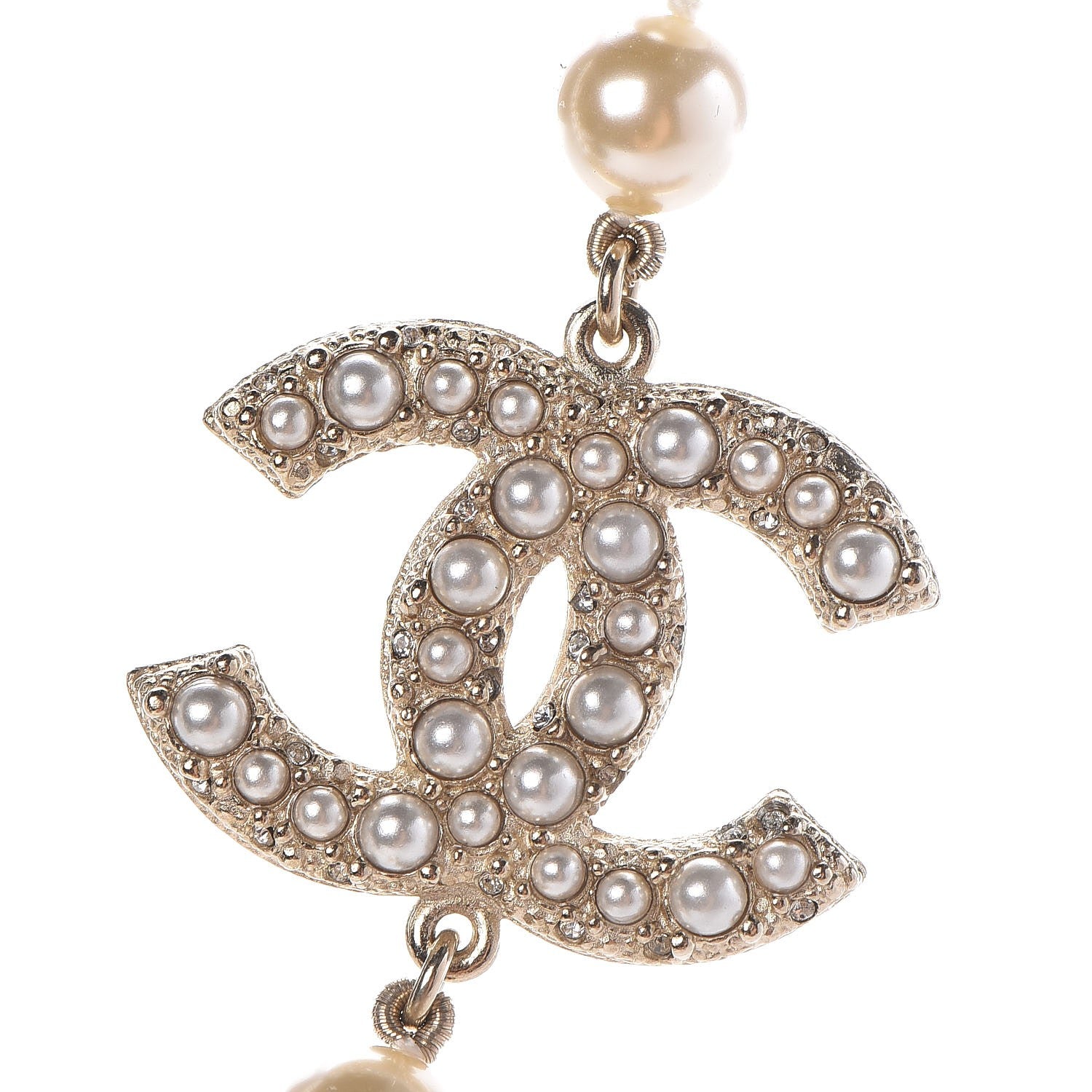 Chanel Graduated Pearl CC Short Necklace Gold 5 of 7