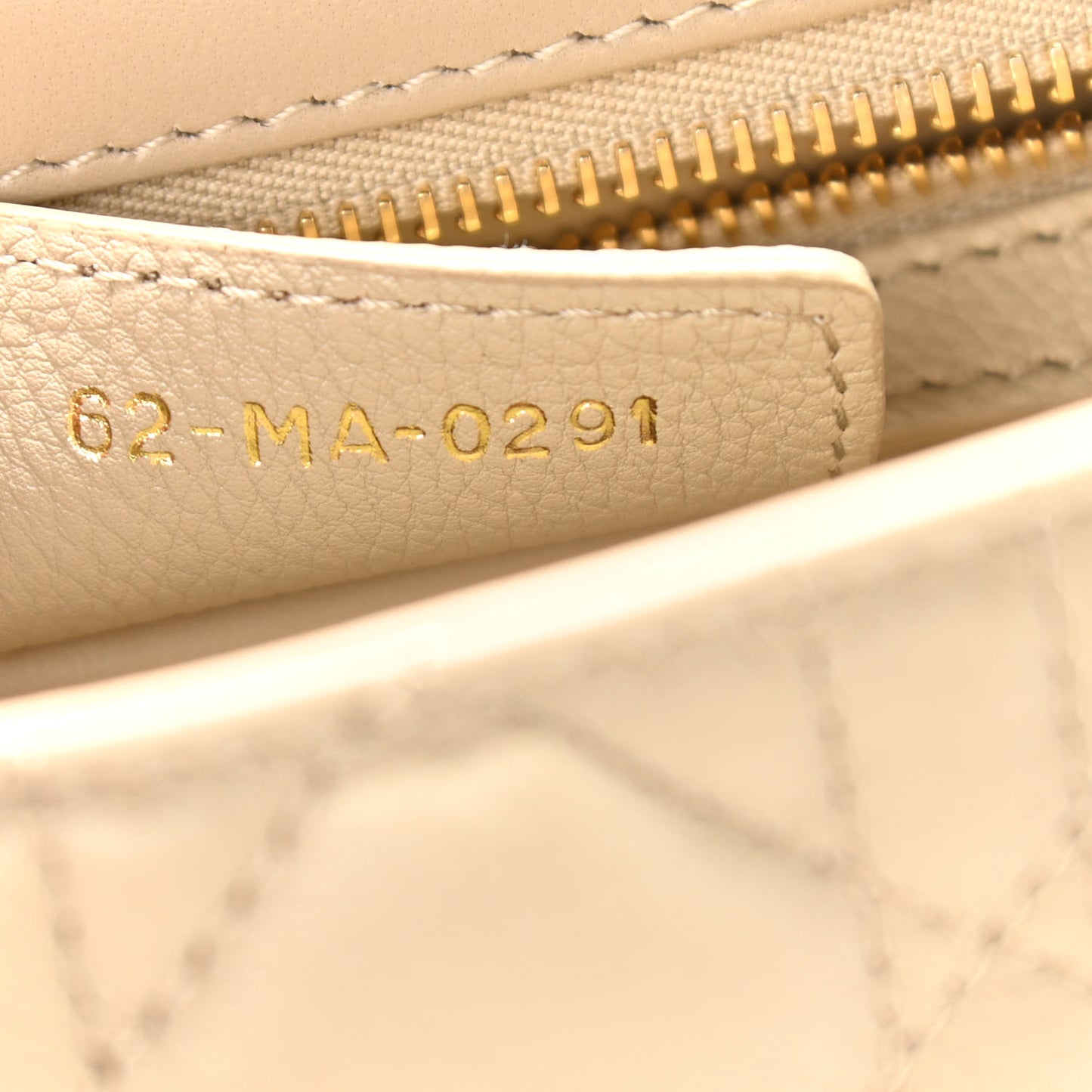 Calfskin Cannage Small Caro Bag Beige
