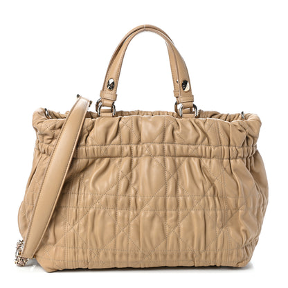 Christian Dior Gaufre Lambskin Cannage Delices Tote Beige 1 of 9