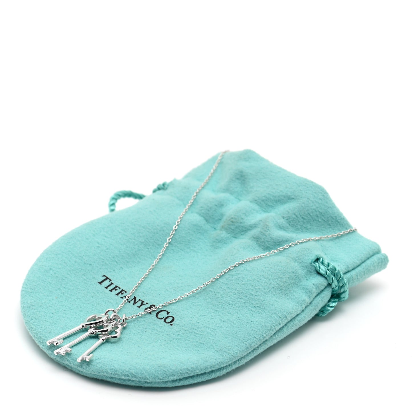 Sterling Silver Three Key Pendant Necklace