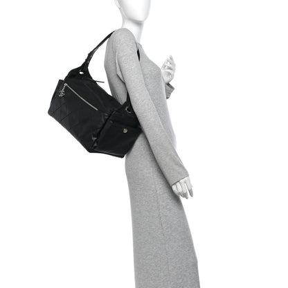 Chanel Coated Canvas Quilted Paris Biarritz Shoulder Bag Black 2 of 12
